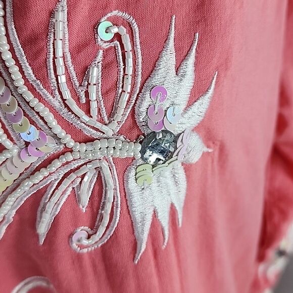 Barbara Gerwit Embellished Sequin, Rhinestone and Seed Bead Tunic - Picture 7 of 10